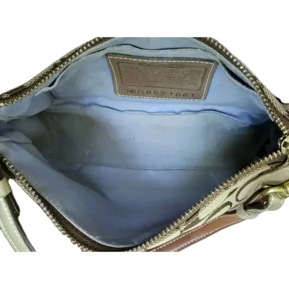 Coach Vintage Y2K Gold Demi Monogram Bag Baguette 1861 8.5"×5.5"×2" - Picture 7 of 8